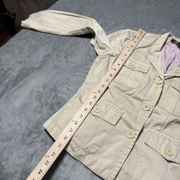 Vintage Y2K MARC JACOBS Sz S Beige Military Utility Jacket Pockets City Boho
